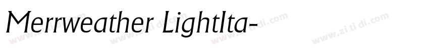 Merrweather LightIta字体转换